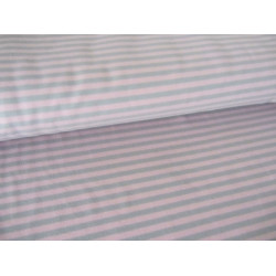 Jersey Ringel grau rosa